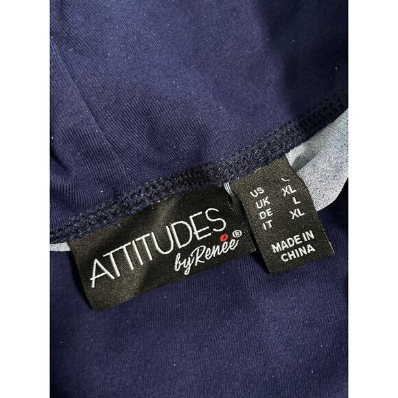 Attitudes by Renee Regular Printed Como Jersey Skirt w/ Foldover Waist Large NEW - Picture 6 of 7